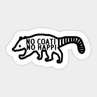 No Coati no Happy Design Fun coati proboscis Sticker